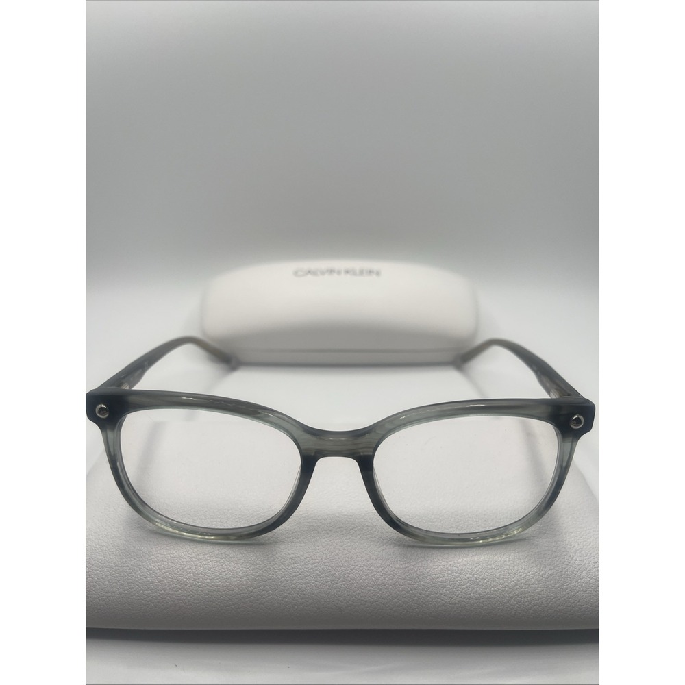 Calvin Klein CK5972 424 Striped Gray Aqua Eyeglasses Frames 52-18 140mm w/case